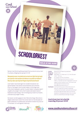 Cool voor School - Flyer Paperclip Schoolorkest nieuw